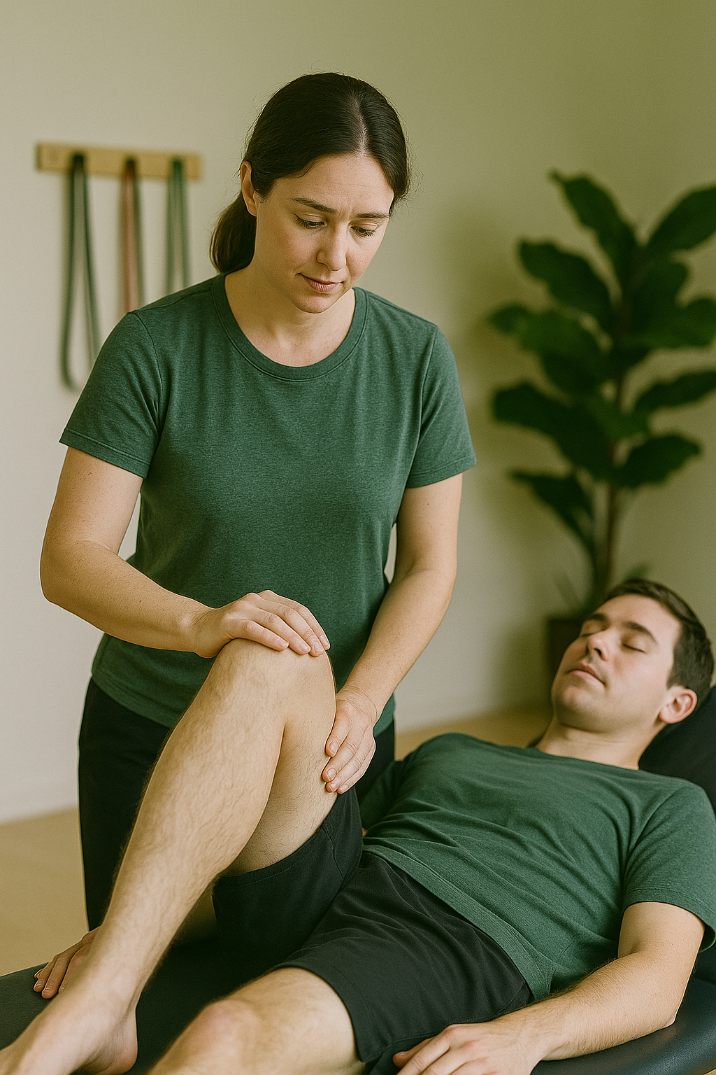 Physiotherapeut mit Patient